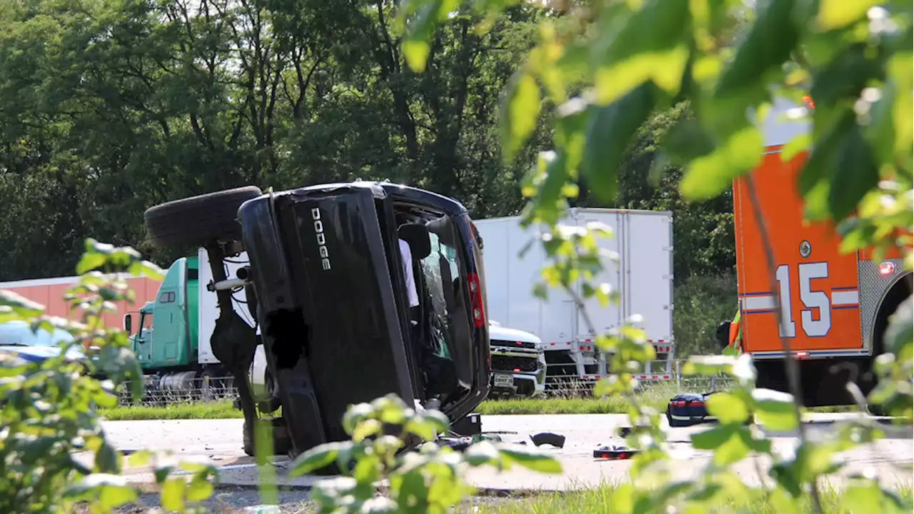 Rollover crash on I-81 requires medical helicopter in Franklin County