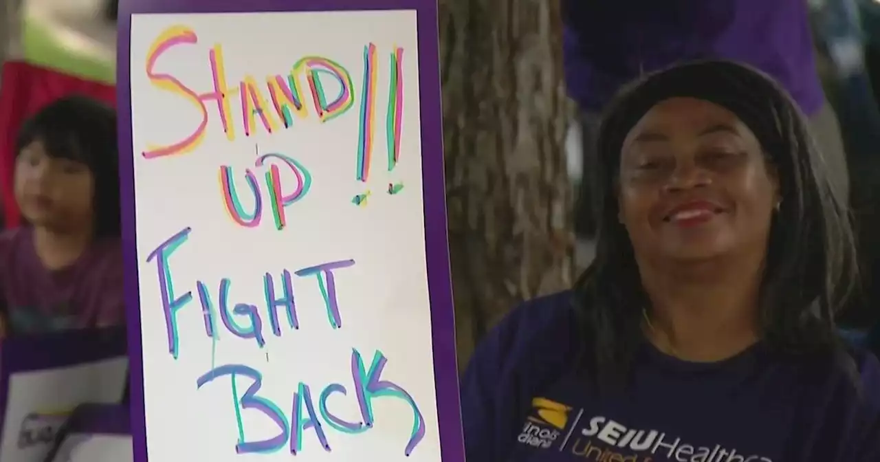 Workers strike at Chicago's Loretto Hospital demanding better pay, more staffing