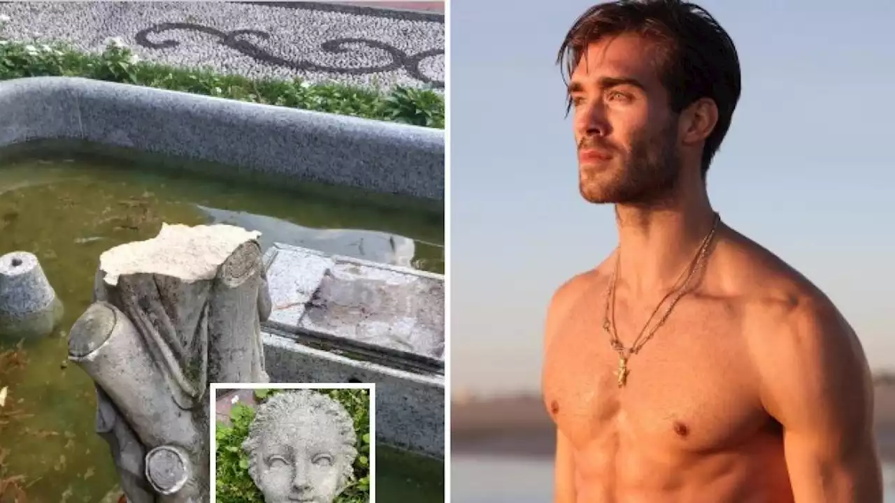 Viggiù, l'influencer tedesco Janis Danner gira un video con gli amici e distrugge una statua da 200 mila euro a Villa Alceo