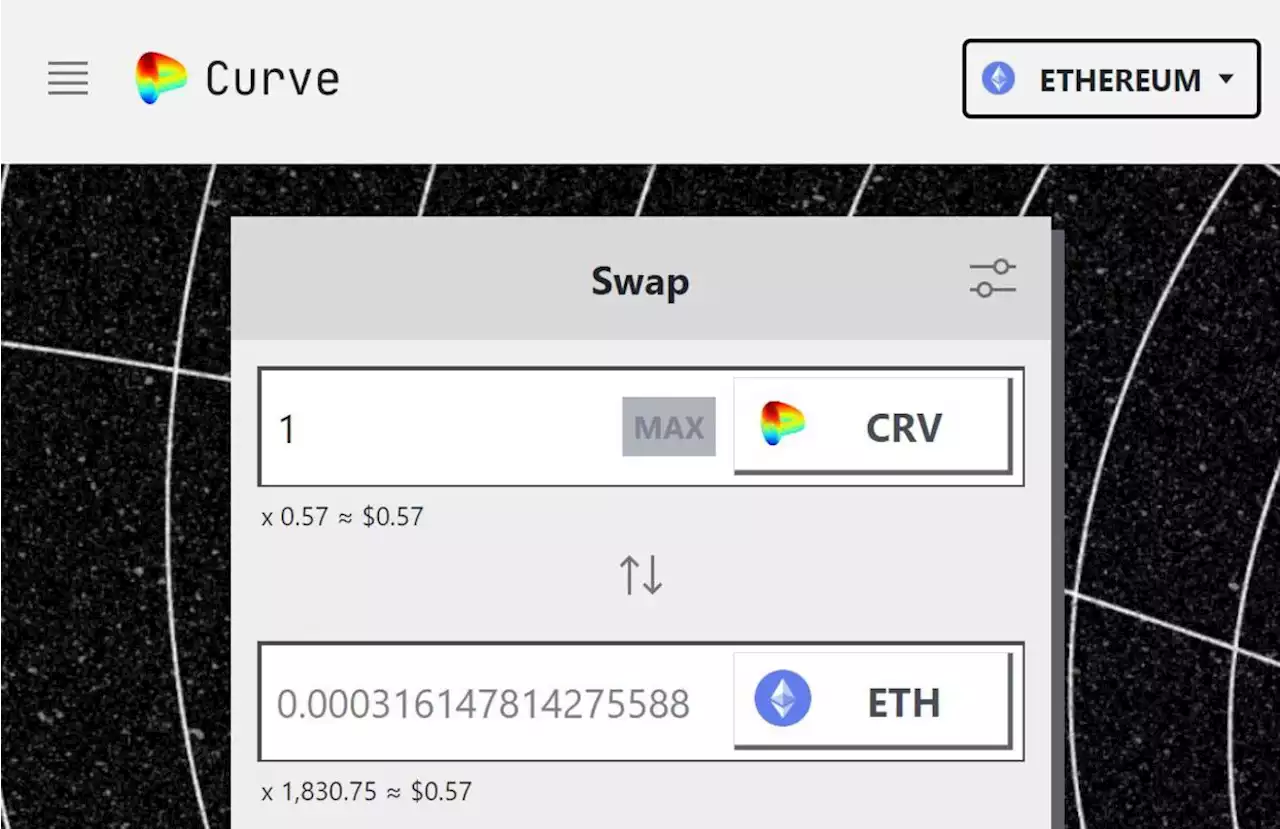 Crypto Market Unnerved by DeFi Exchange Curve’s Sinking CRV Token