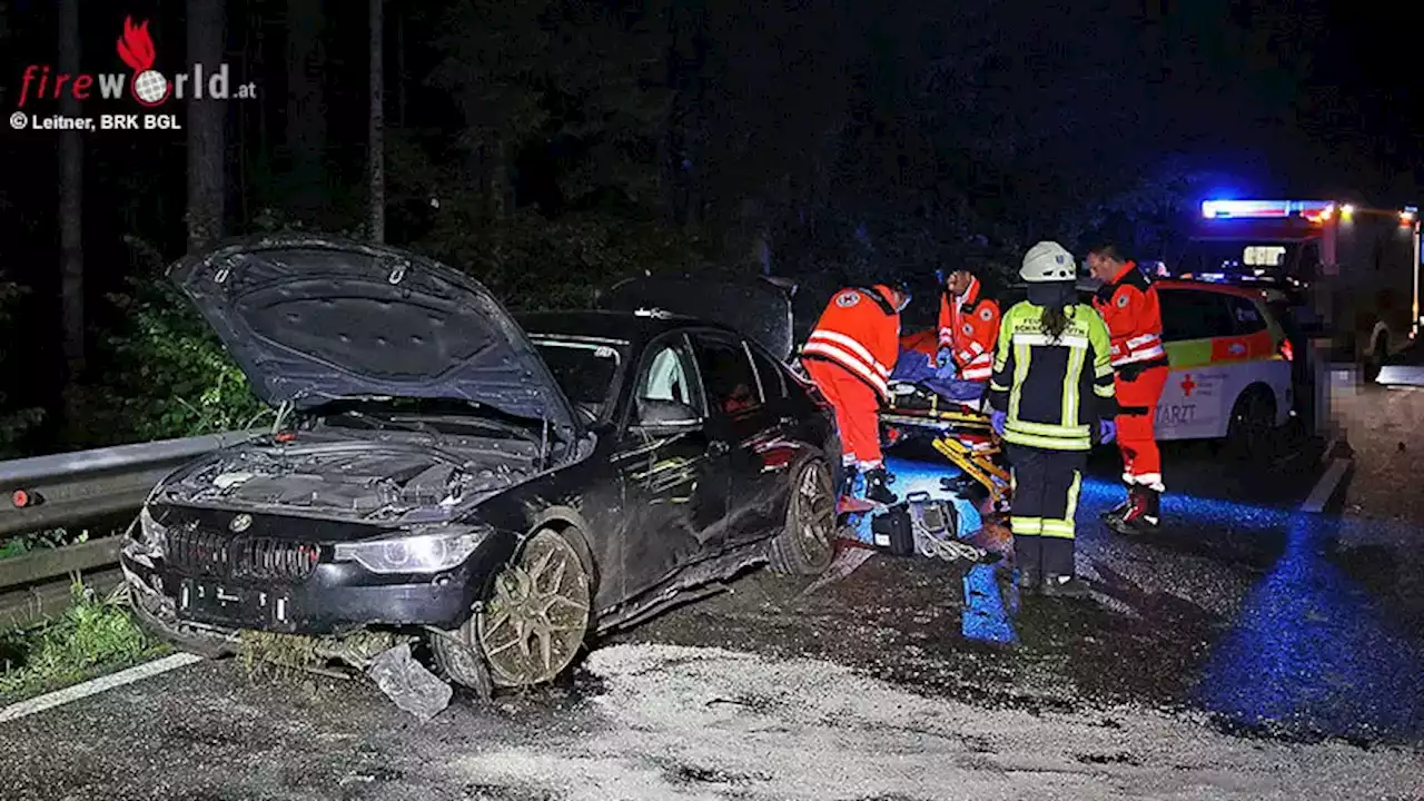 Bayern: Drei Verletzte bei zwei Verkehrsunfällen auf der B21 bei Baumgarten (Schneizlreuth)