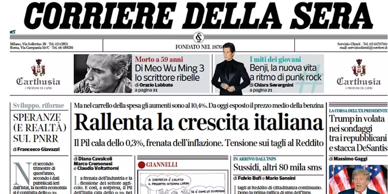 Le prime pagine di oggi - Il Post