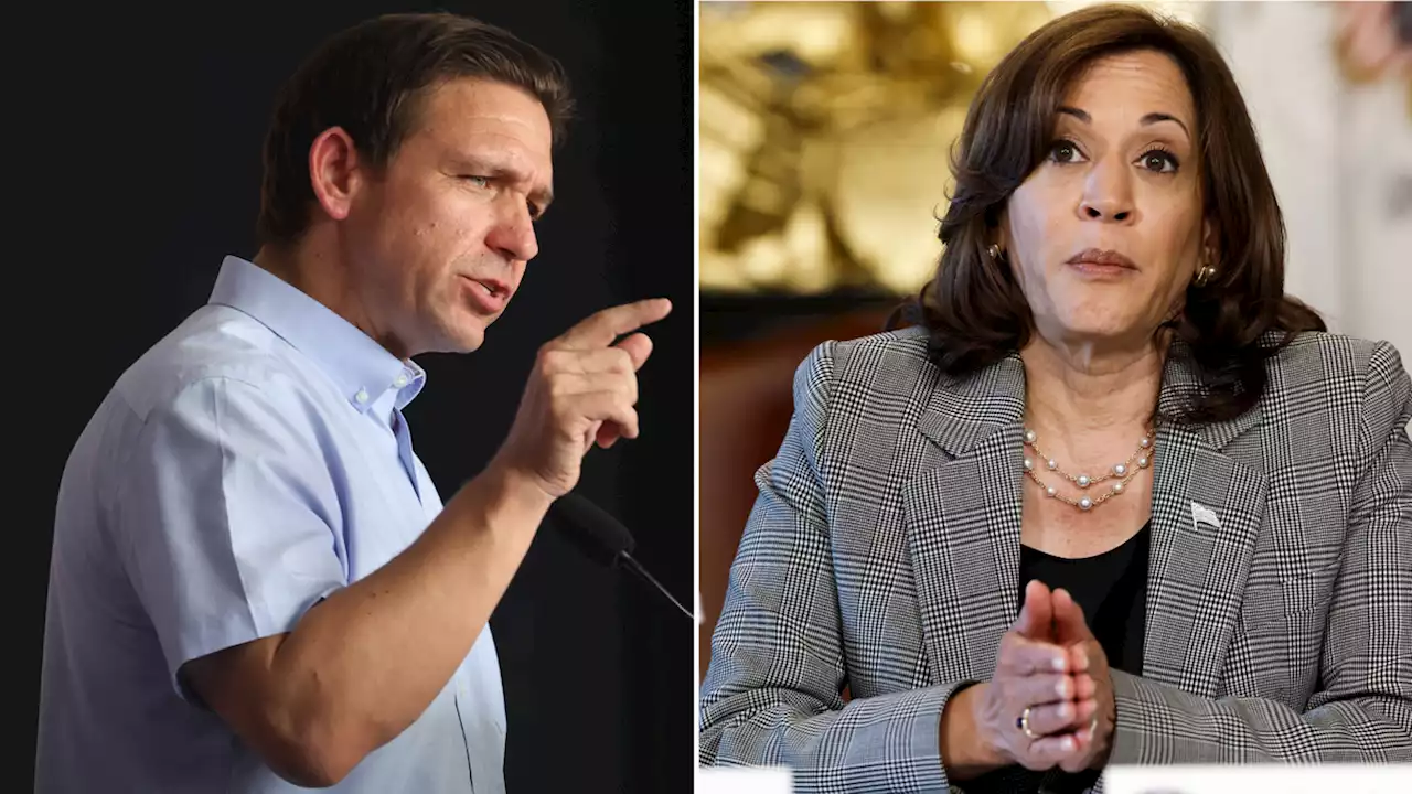 Ron DeSantis Invites Kamala Harris to Debate Florida's Slavery Curriculum With His Racist Friend