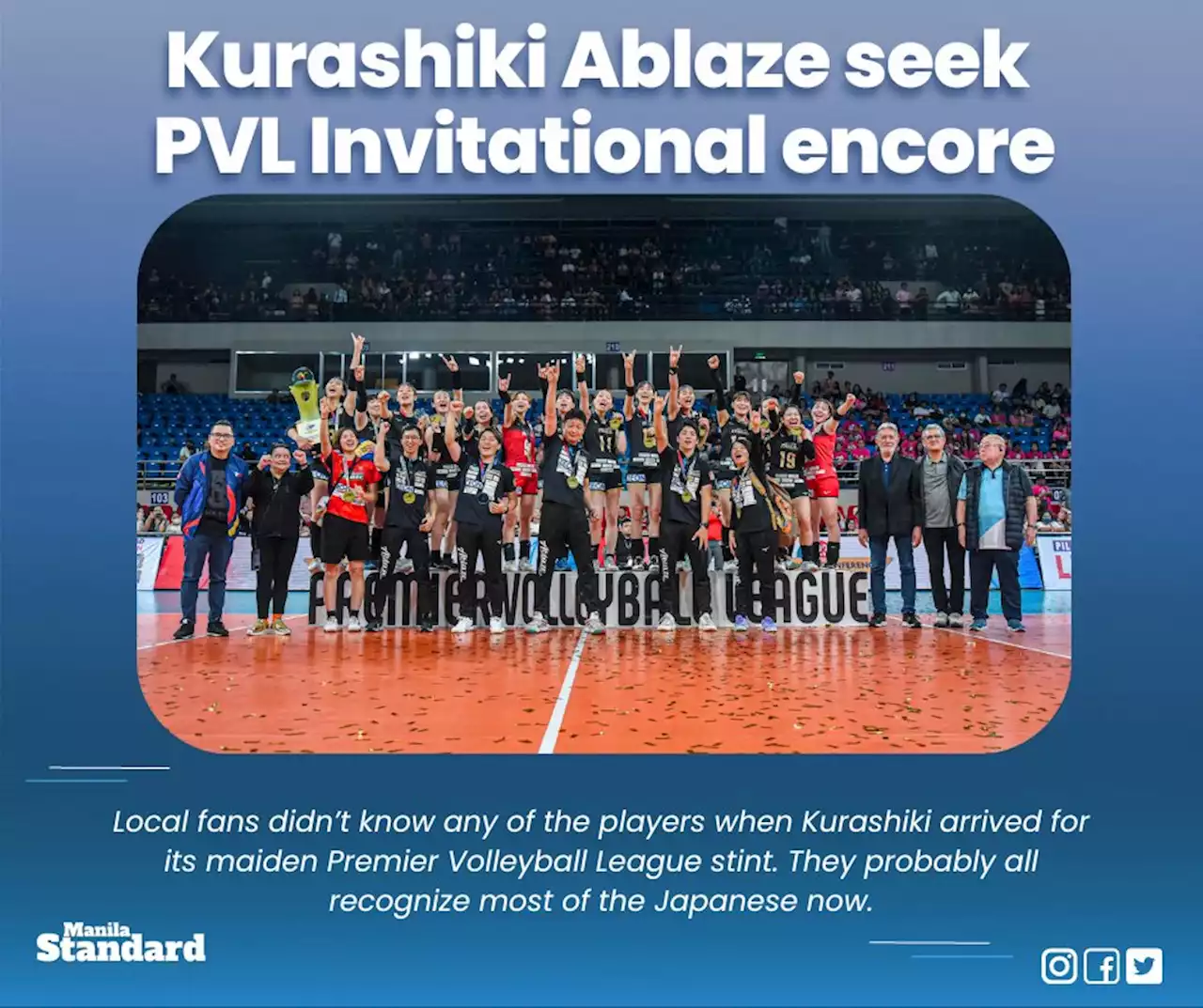 Kurashiki Ablaze seek PVL Invitational encore