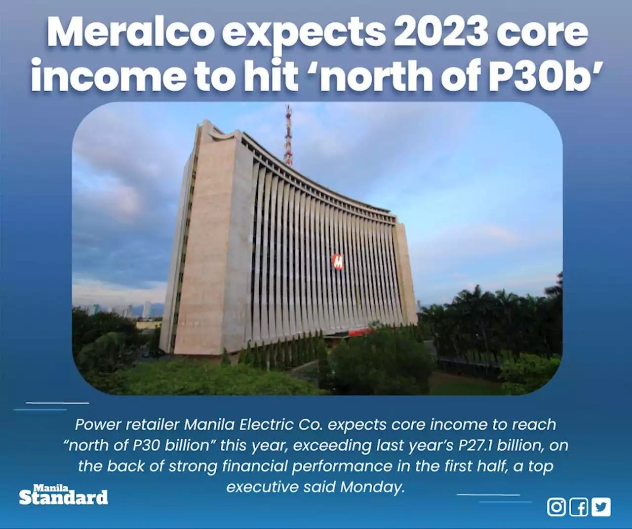 Meralco expects 2023 core income to hit ‘north of P30b’