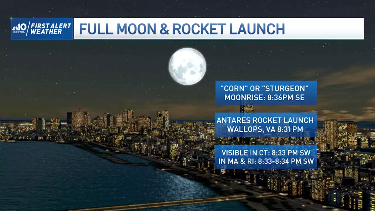 This month's first supermoon and a rocket launch will decorate the skies tonight