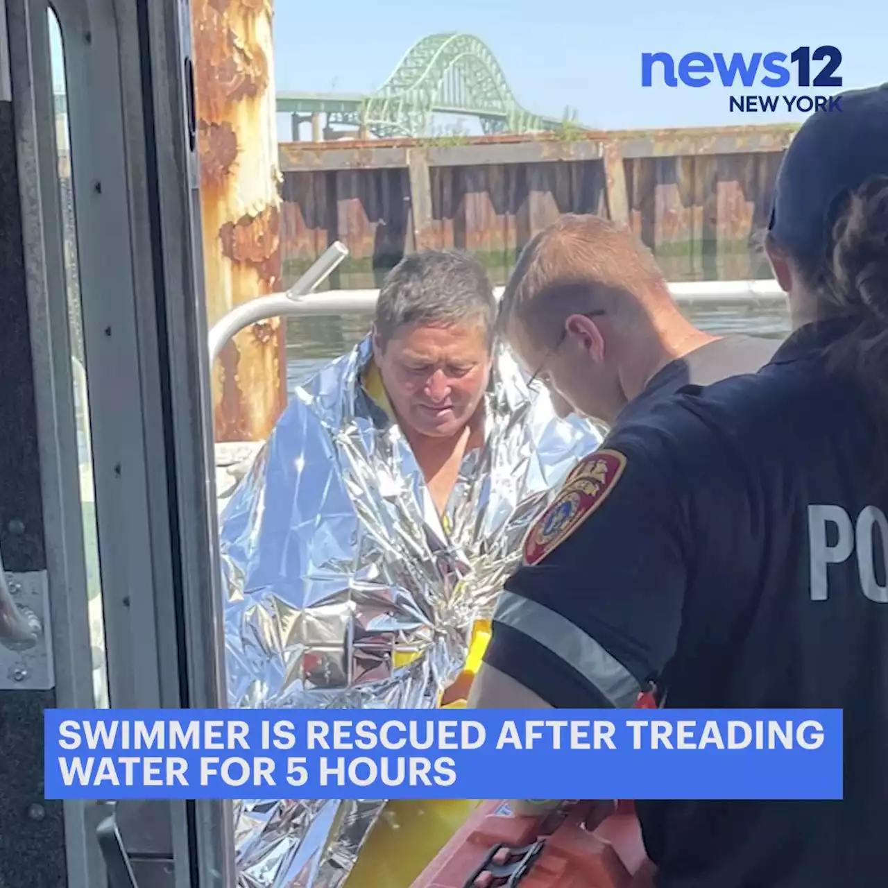 Pulled out to sea by current, swimmer is rescued after treading water for 5 hours