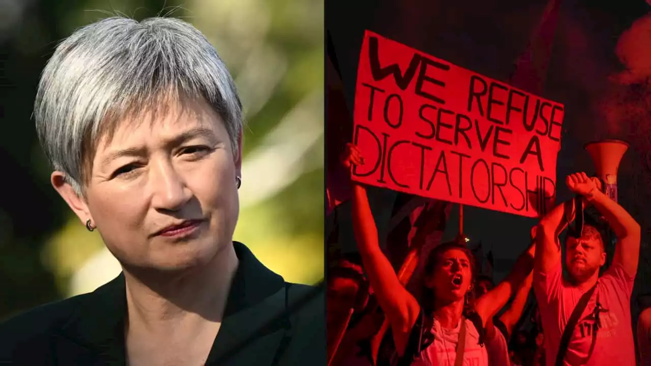 Penny Wong raises 'alarming trends' with Israel amid furore over controversial reforms