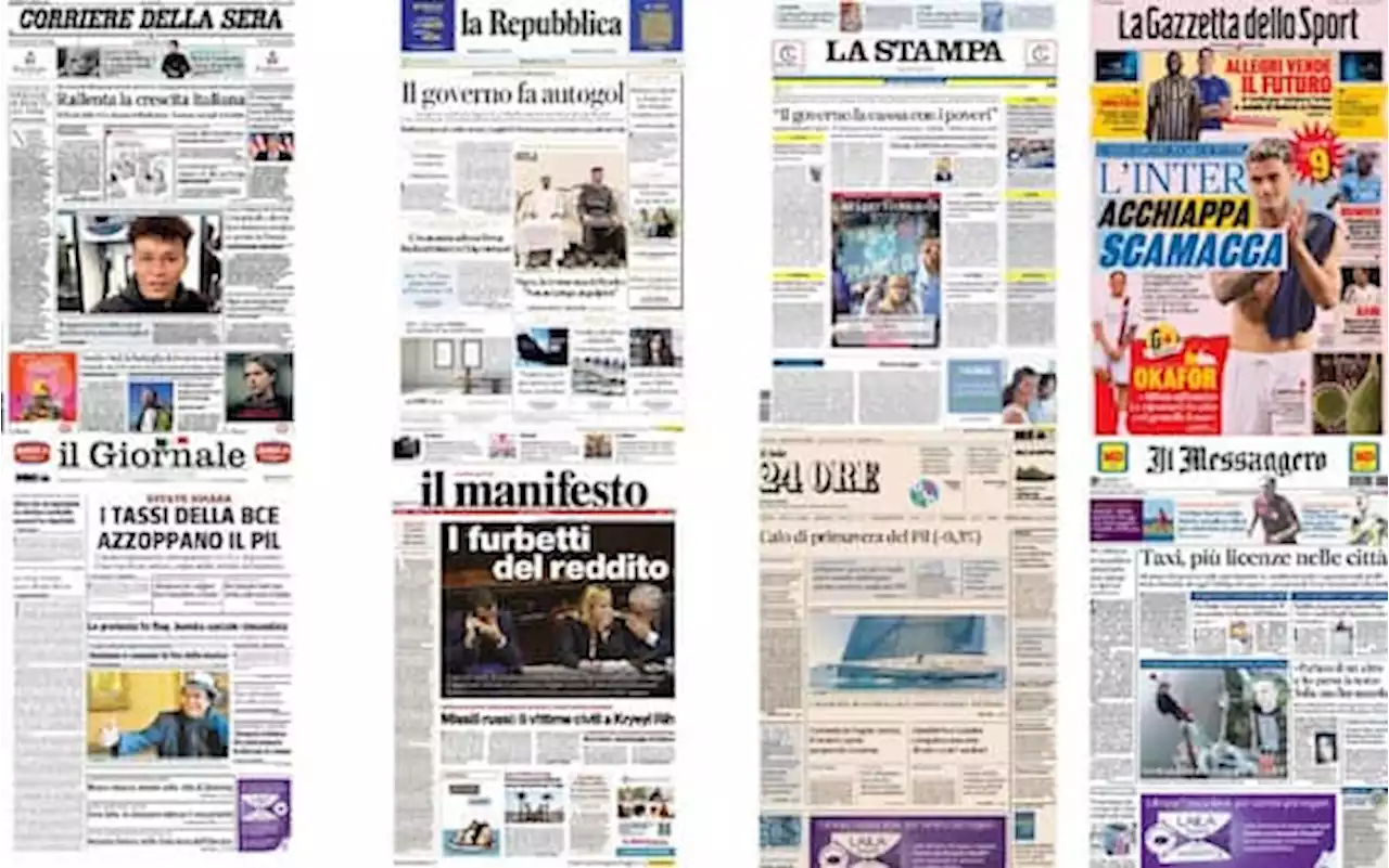 Le prime pagine dei quotidiani di oggi 1 agosto: la rassegna stampa