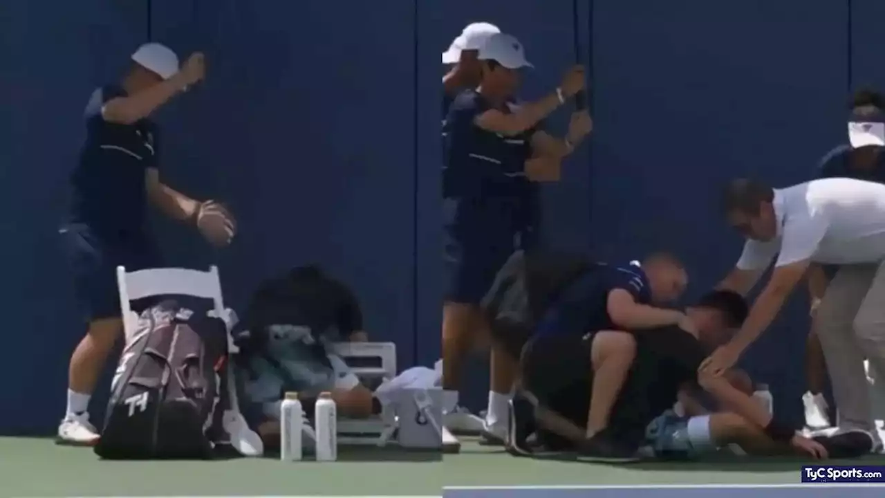 (VIDEO) IMPACTANTE: un tenista se desmayó por el calor en el ATP de Washington - TyC Sports