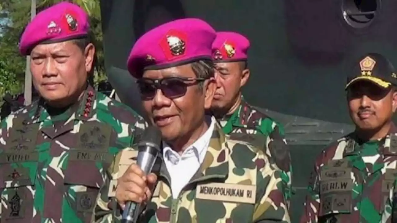 Lihat Langsung Latihan Gabungan Militer, Mahfud MD Optimistis TNI Bisa Jaga NKRI dengan Baik