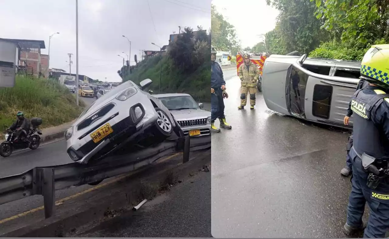 Seis personas resultaron heridas en un accidente que se registró en la Autopista del Café