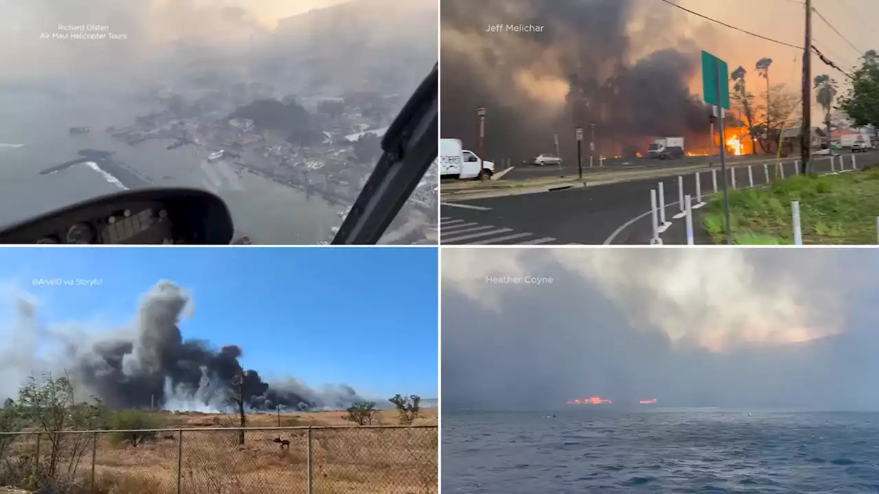 Maui fires: Videos show damage, destruction left behind in Lahaina after deadly wildfire