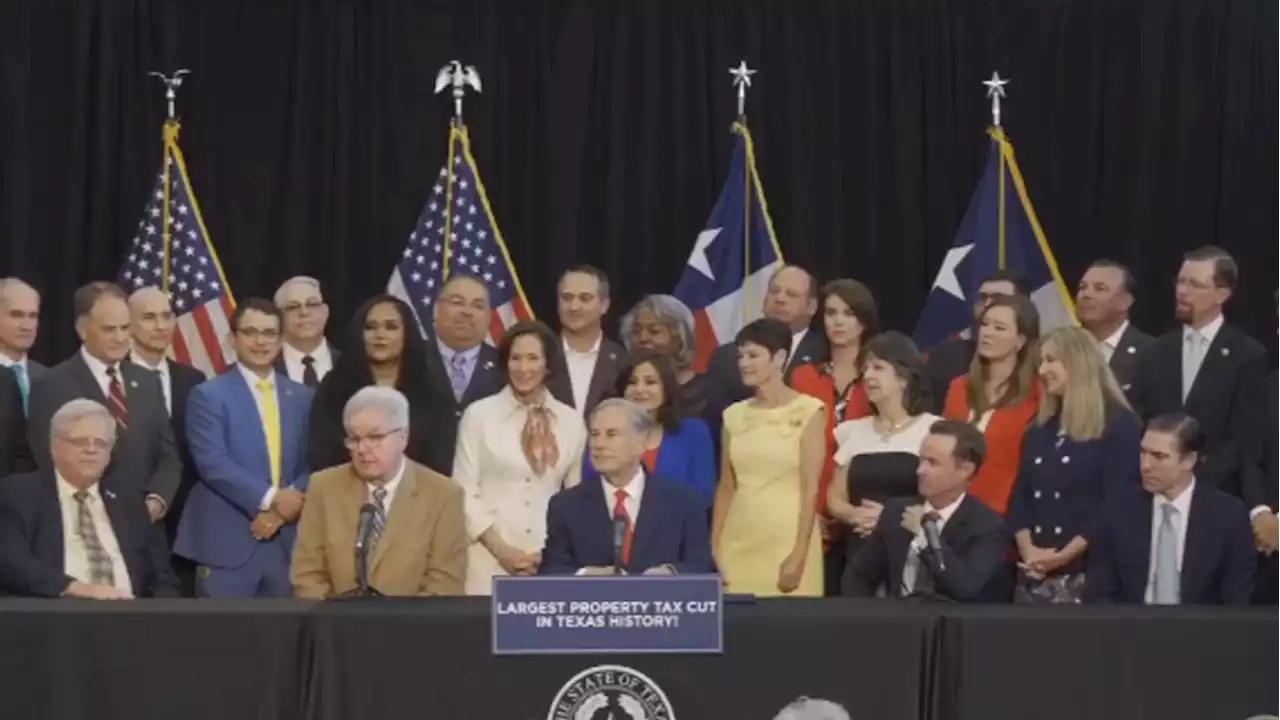 Gov. Greg Abbott held ceremony signing largest property tax cut package