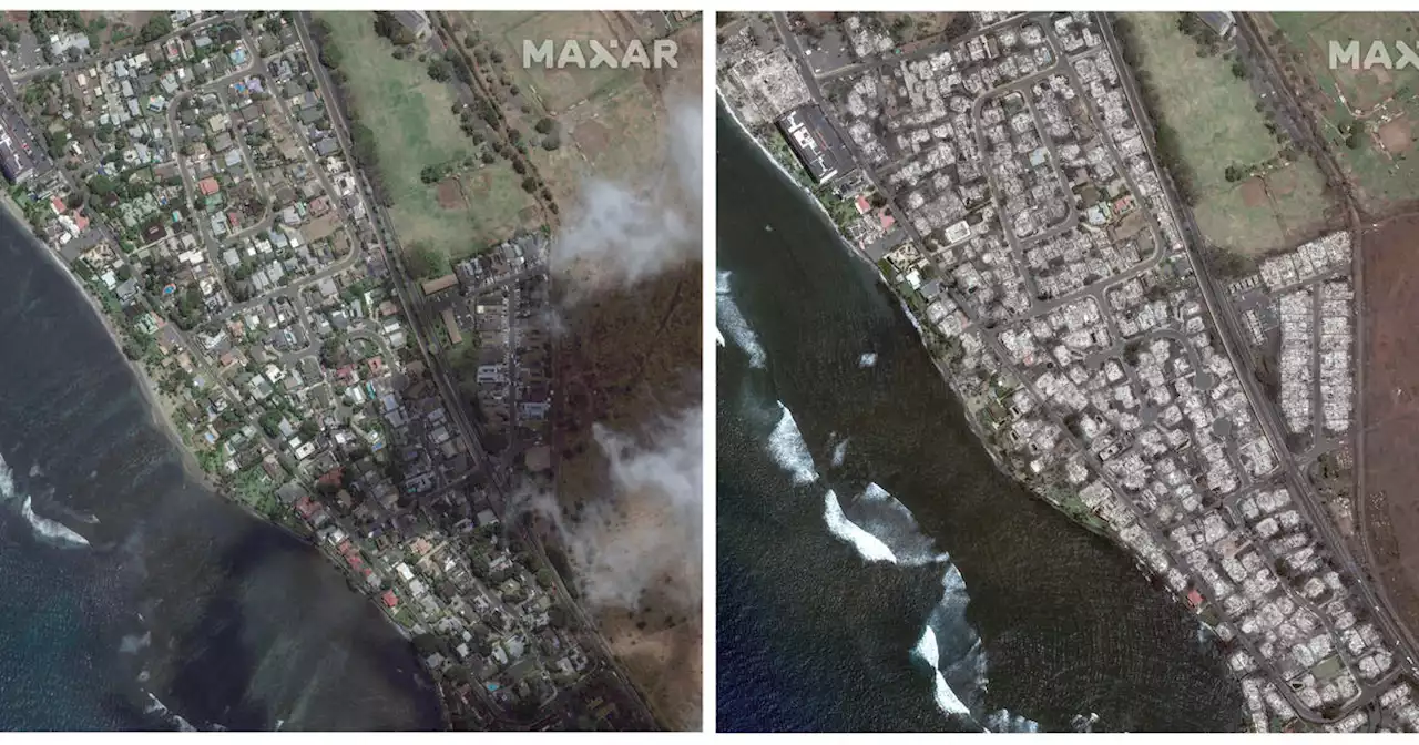 Satellite images show scale of Hawaii wildfires' devastation