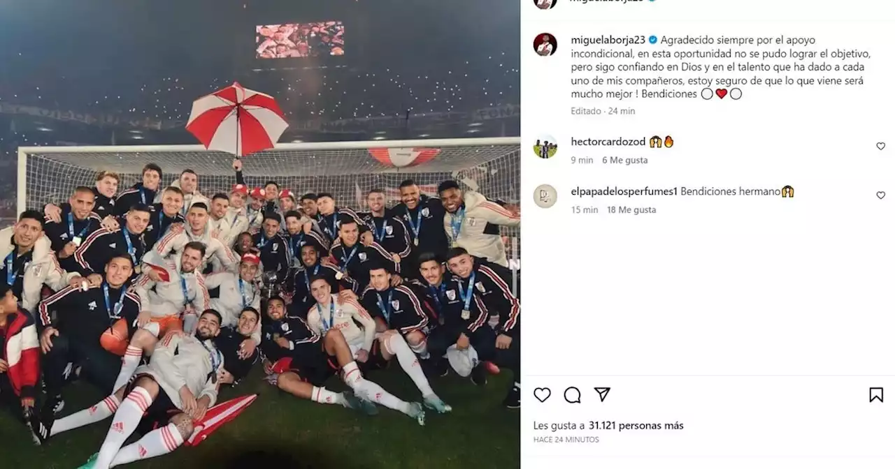 El mensaje de Borja después de la eliminación de River de la Libertadores