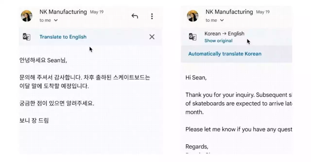 Ahora Gmail le ayudará a traducir los correos en el celular