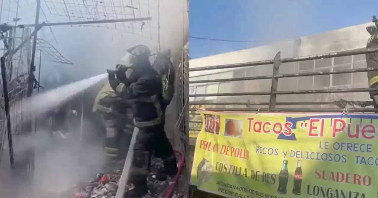 Incendio en La Merced deja ocho puestos afectados