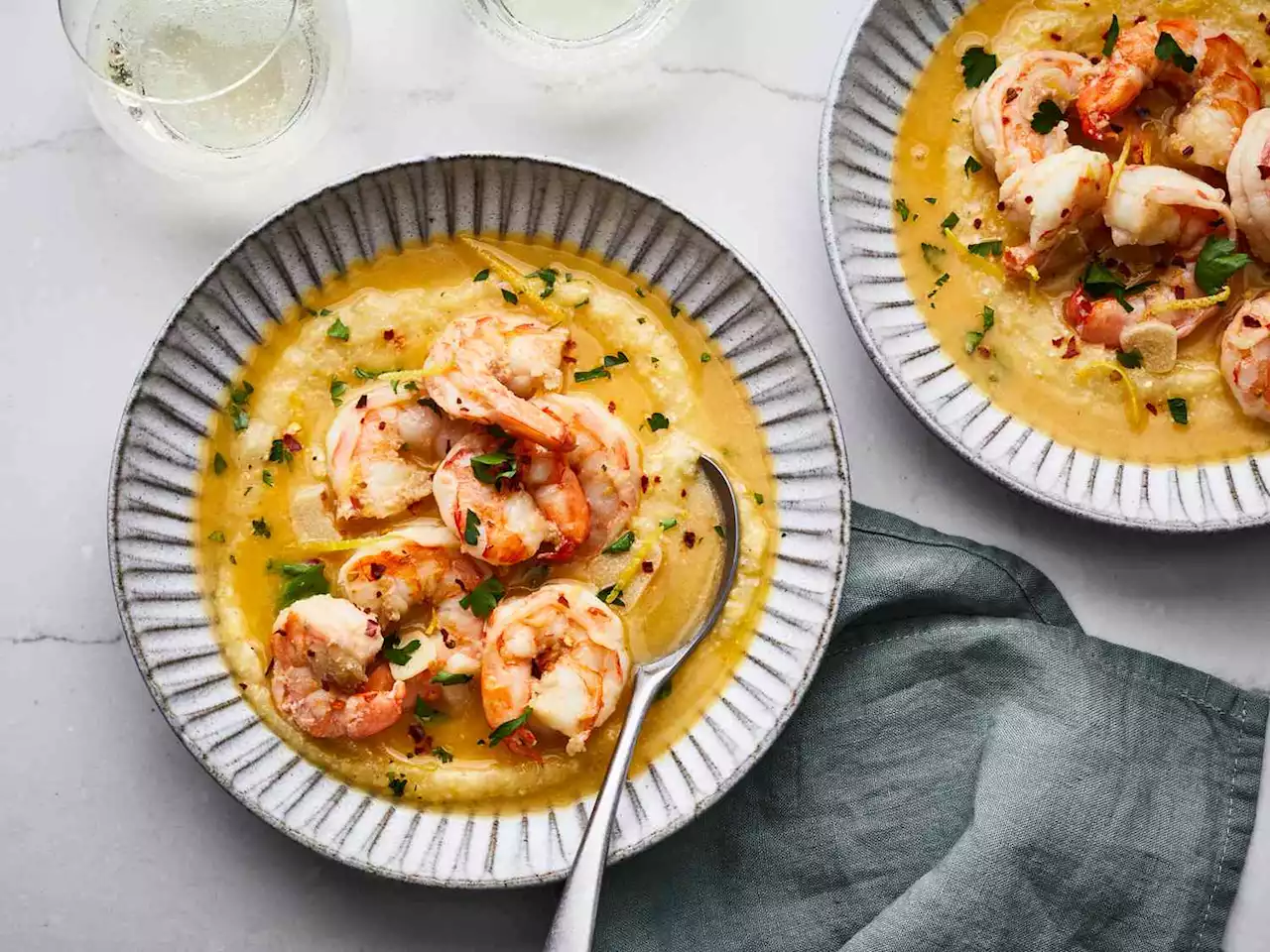 Venetian Shrimp with Polenta