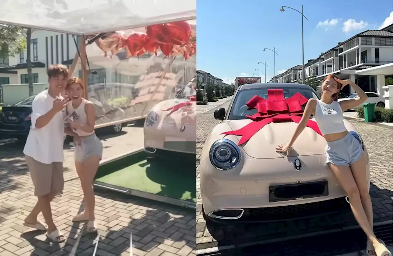 (Video) Local YouTuber Dashen Gifts Girlfriend Brand-New Electric Car - Hype MY