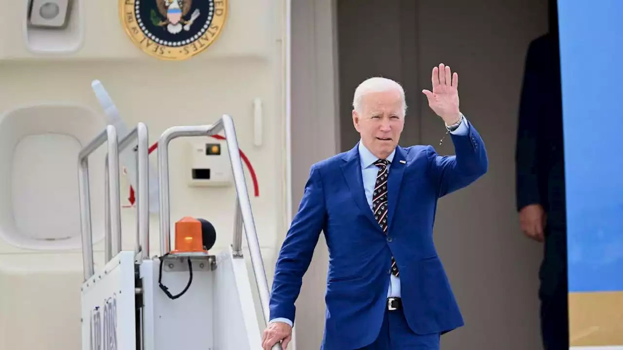 President Joe Biden arrives in Salt Lake City