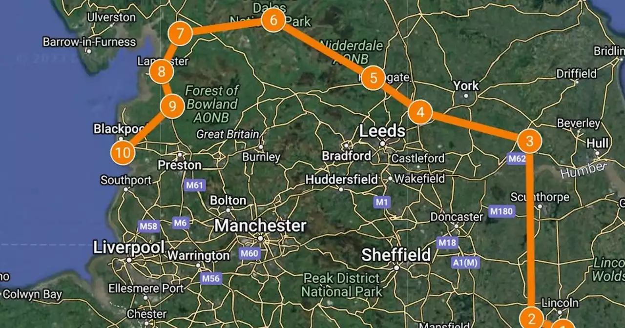 Red Arrows' exact route and timings on Friday as they fly to Blackpool