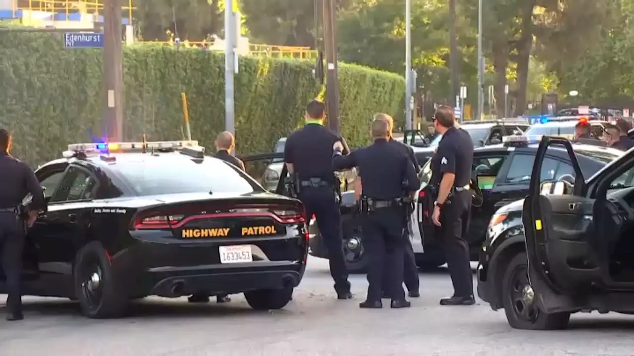 Standoff underway in Atwater Village following car chase