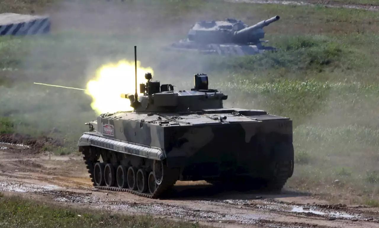 Russian BMP-3 fortified with wooden logs blown up by Ukraine drone: Video