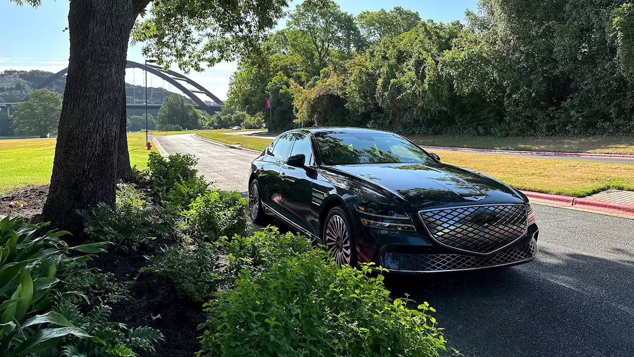 The Electrified G80 may look like a typical luxury sedan, but it’s an EV in disguise