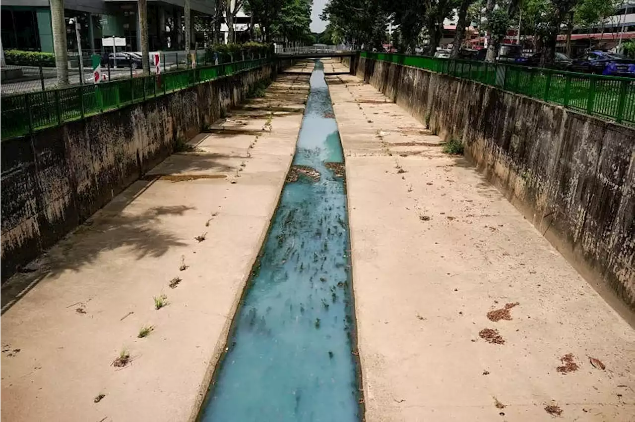 Water in Toa Payoh drain mysteriously turns milky blue