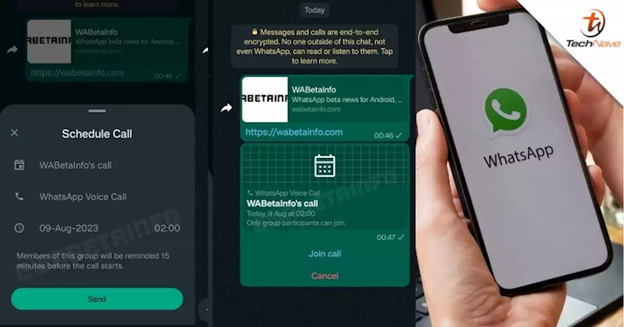 WhatsApp may allow users to schedule calls in group chats soon | TechNave