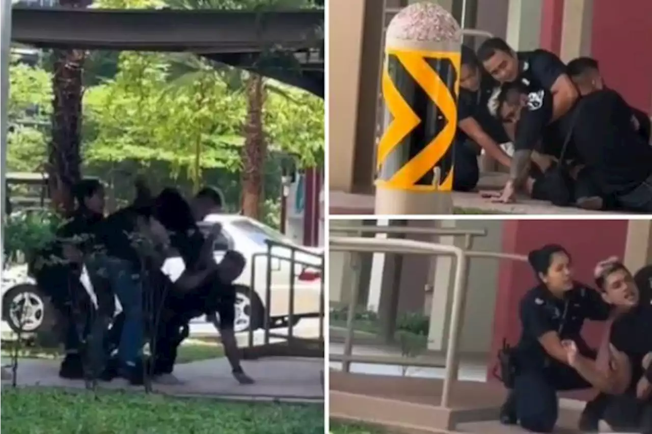 Man struggling with cops in Bukit Batok wanted by CNB, arrested for causing hurt to public servant