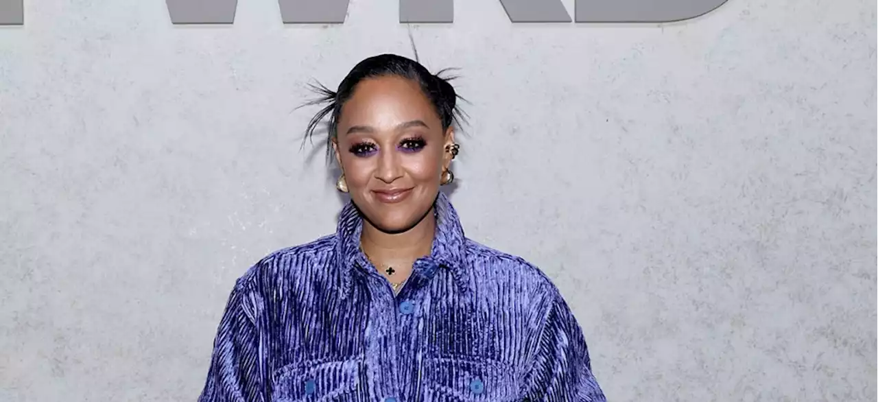 Tia Mowry Goes Textured in Velvet Isabel Marant Skirt Set to Fwrd’s Hall of Fame Induction Party for Dwyane Wade