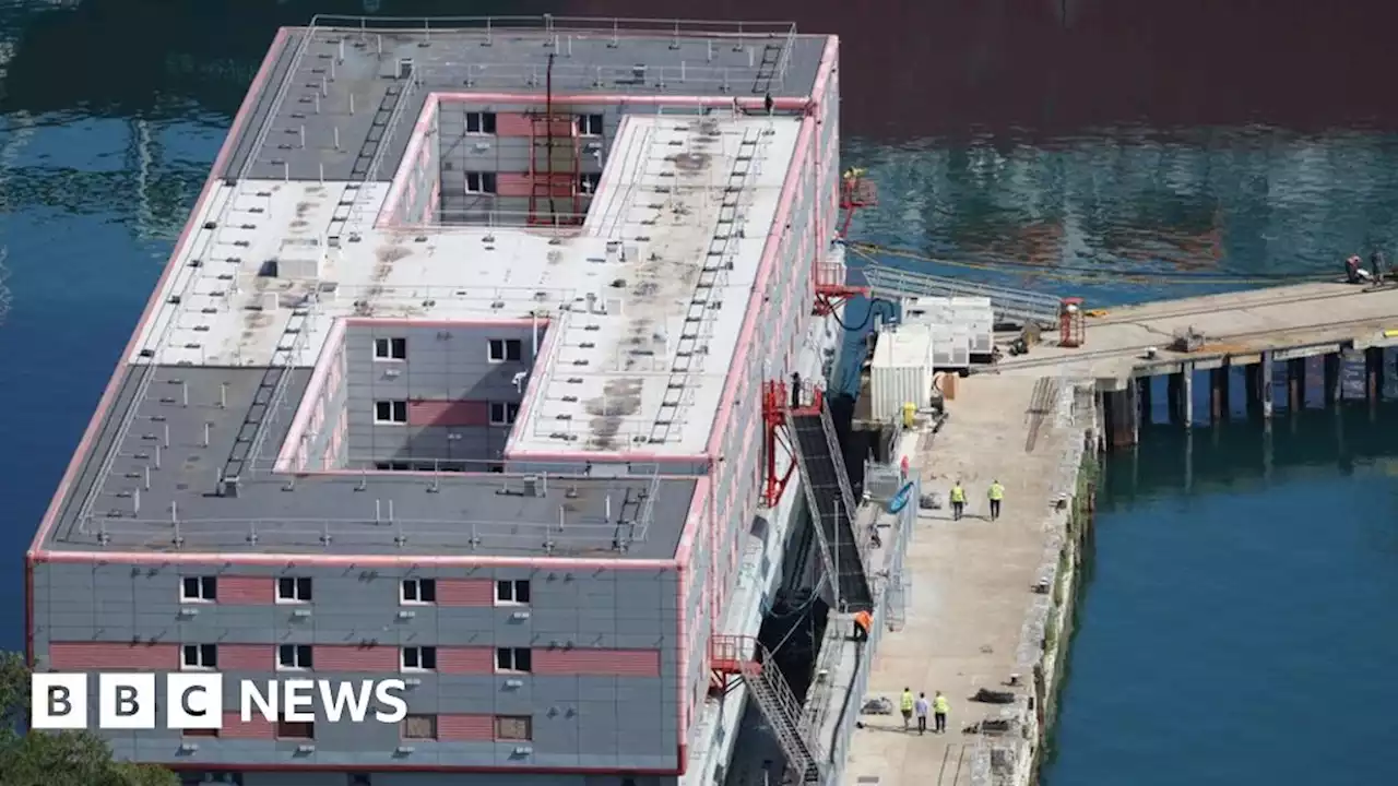 Migrants being moved off barge over Legionella bacteria fears