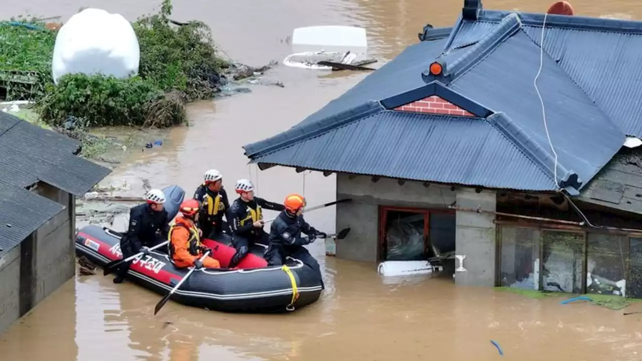 North Korea warns of flood damage after tropical storm drenches South