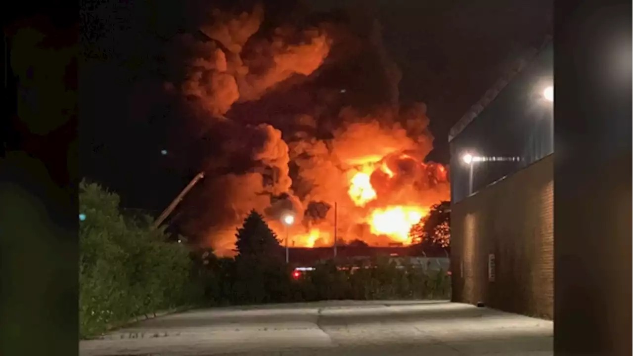 Massive Fire at Industrial Building in Etobicoke