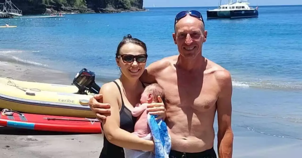 Couple 'stranded' with newborn after flying 4,000 miles to give birth on a beach