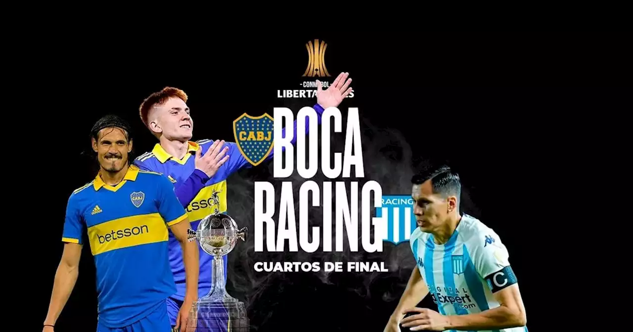 Cuándo y dónde juegan Boca y Racing por los cuartos de final de la Libertadores