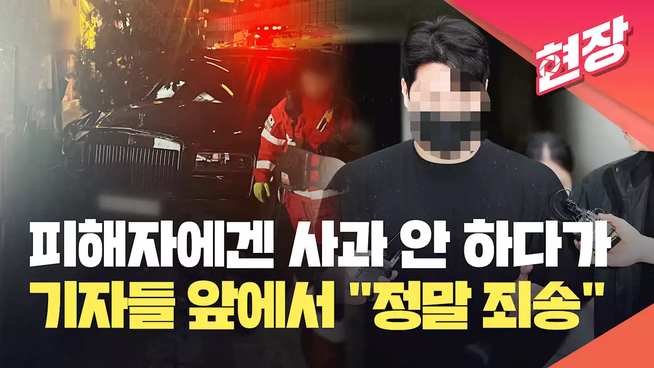 ‘롤스로이스 돌진’ 남성 구속 심사…뇌사 상태 여성에게 “정말 죄송” [현장영상]