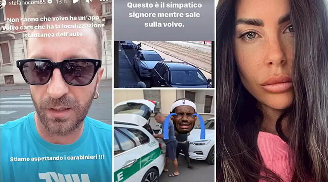 Bianca Atzei e Stefano Corti, ecco come hanno ritrovato l'auto rubata