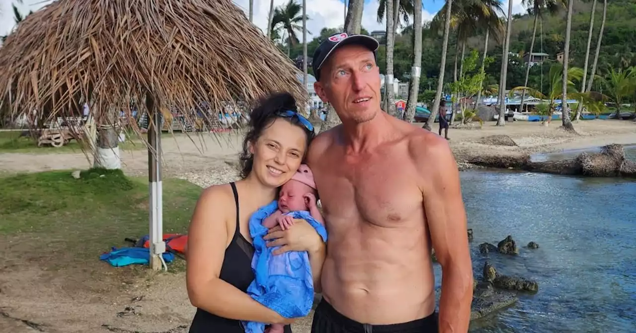 Mum ‘stranded’ with her baby after flying 4,000 miles to give birth on a beach