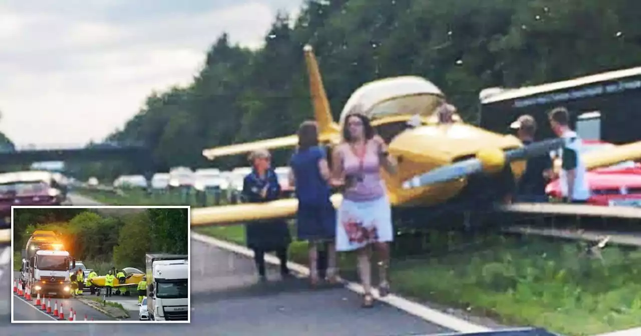 Light aircraft forced to make emergency landing on busy dual carriageway