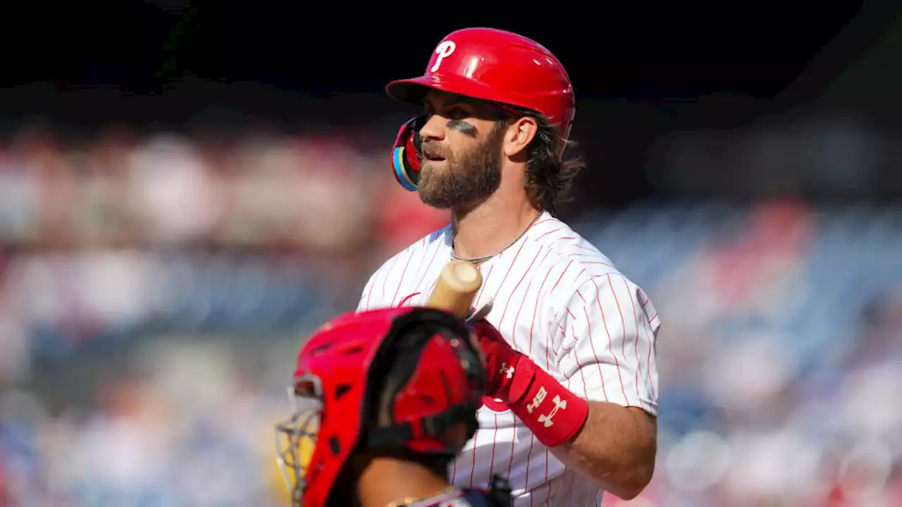 Bryce Harper exits Phillies' game vs. Nationals with mid-back spasm