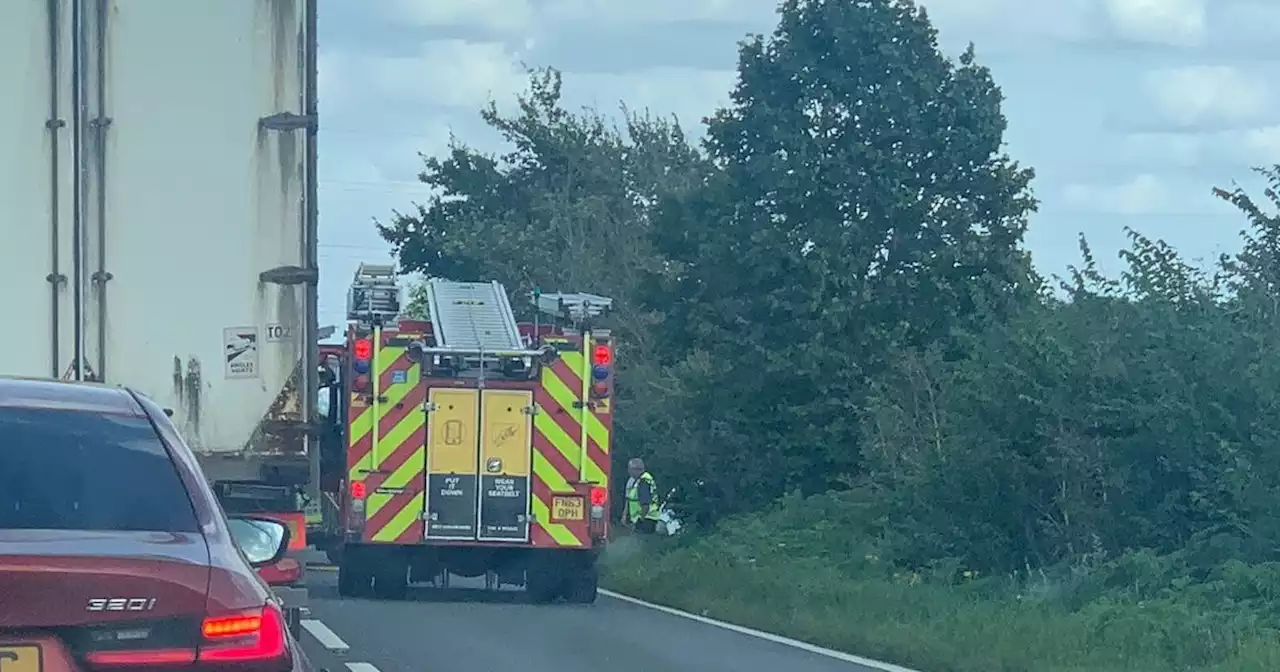 Heavy delays on busy road after fire crews called to incident