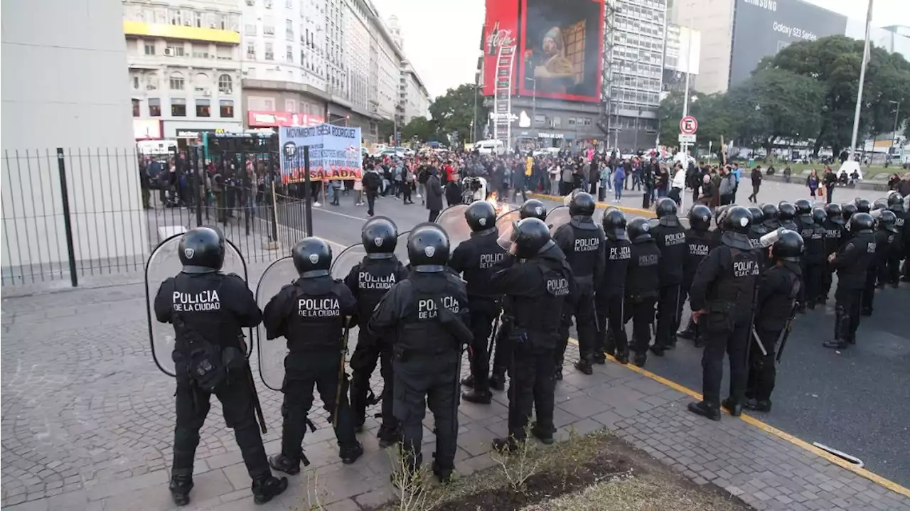 La movilización de este viernes en el Obelisco para repudiar la muerte de Facundo Molares