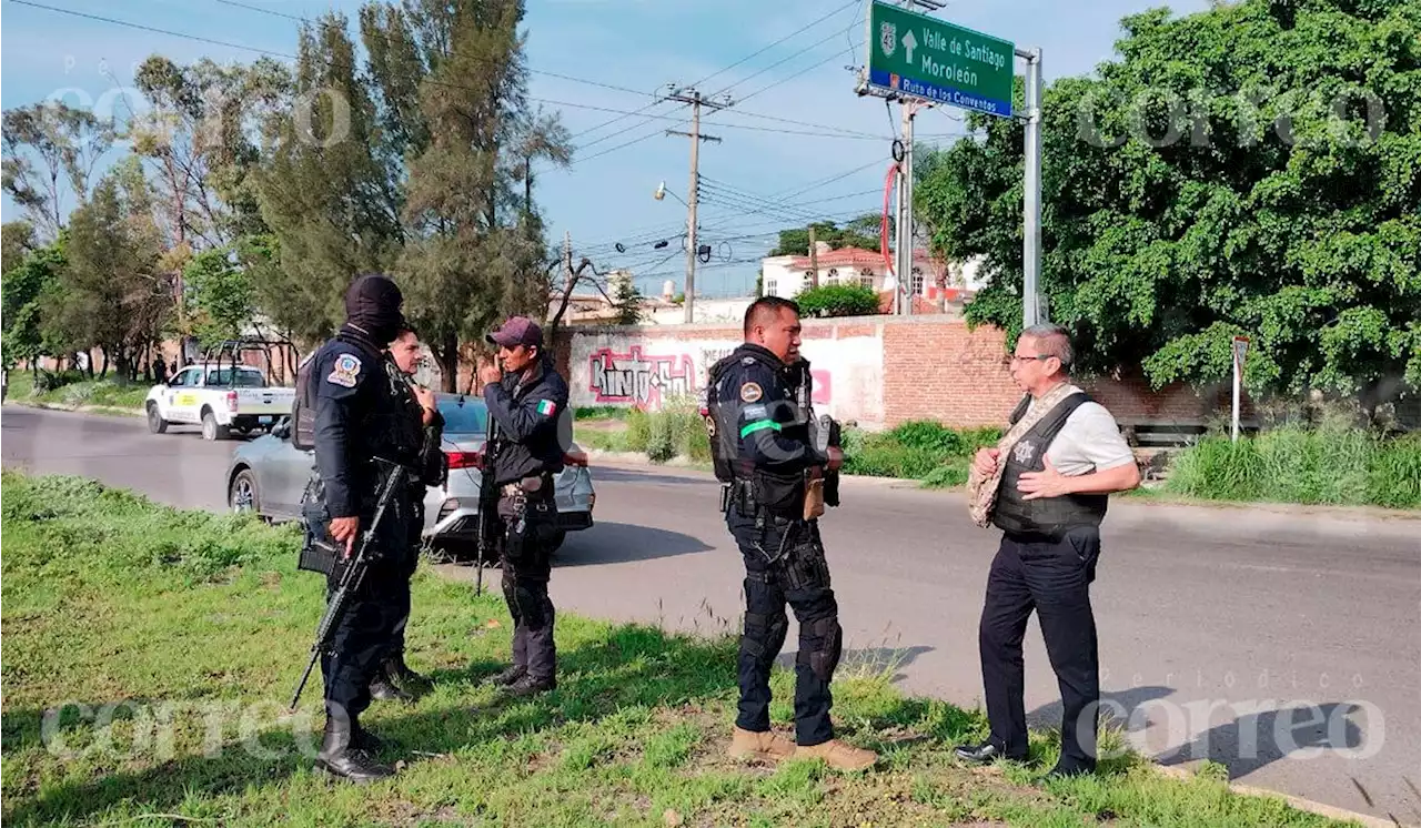 Ladrones atacan a policías de Salamanca y escapan; elementos están ilesos