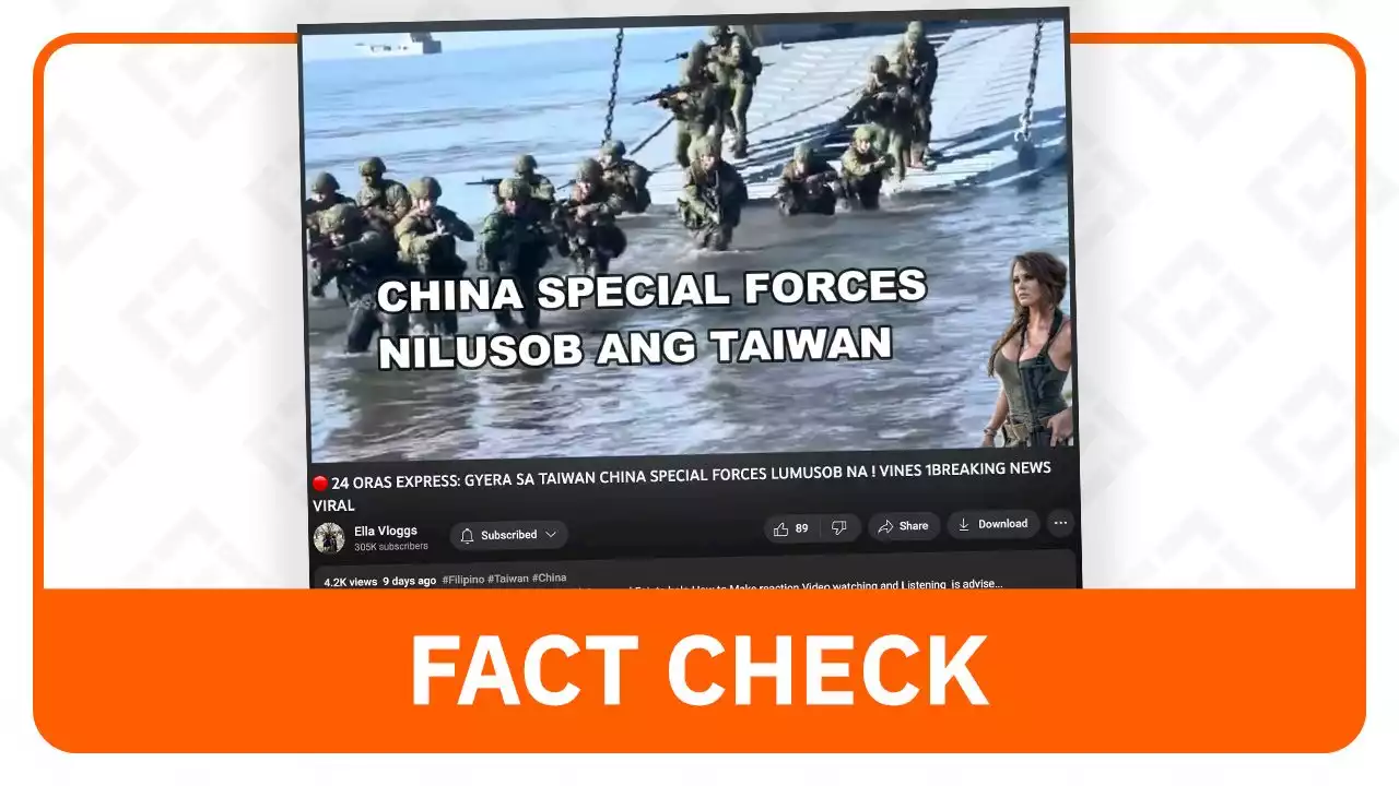 FACT CHECK: Video does not show Chinese invasion of Taiwan