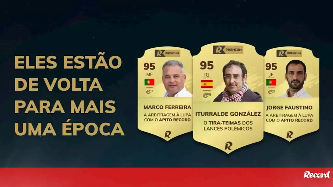 A melhor equipa de arbitragem está de volta ao Record Premium: assine já!