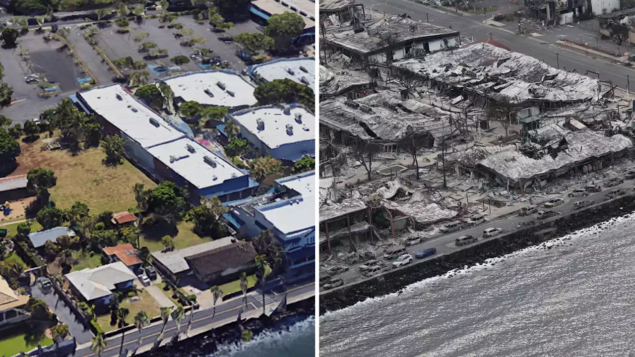 Hawaii wildfires: Dramatic before and after shots show impact of devastating Maui blaze