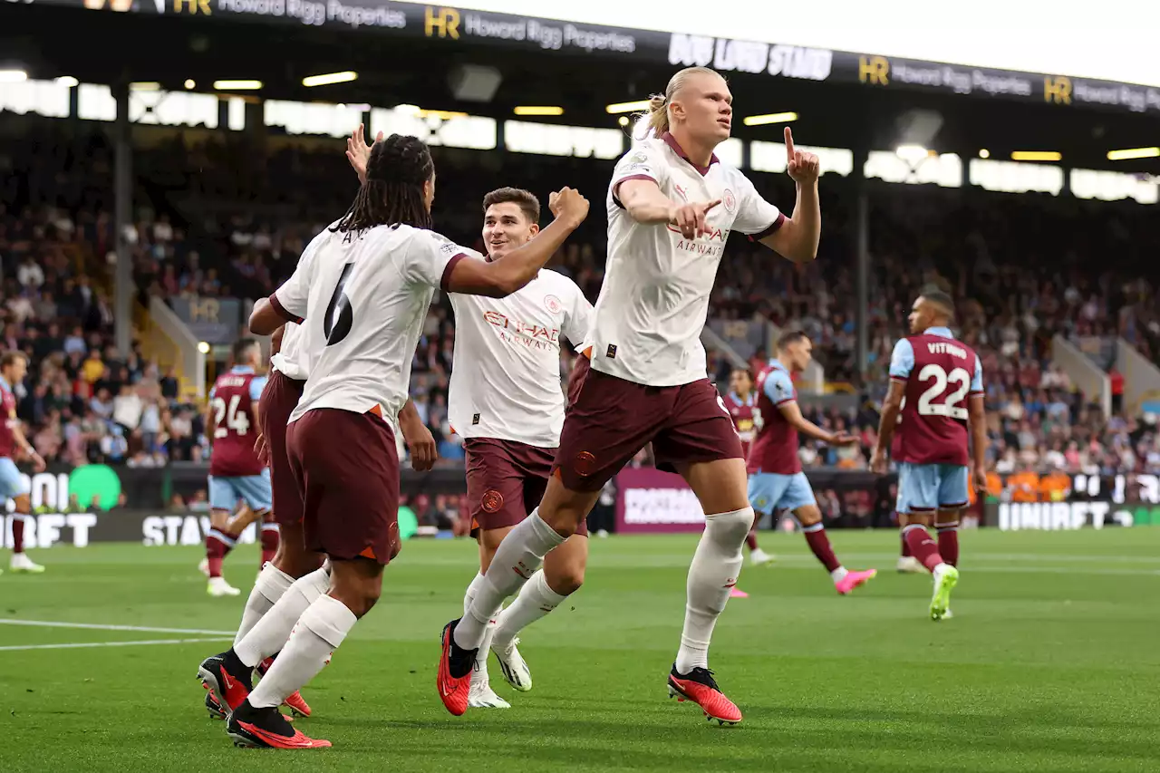 Haaland takes just FOUR minutes to score first Premier League goal of the season